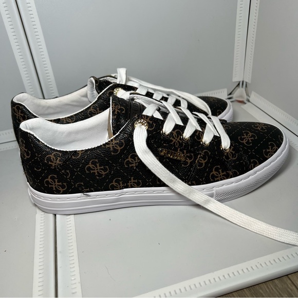 Guess Womens Size 9.5 Tennis Shoes Brown Loven 3, GWLOVEN3 Brown - Picture 5 of 8